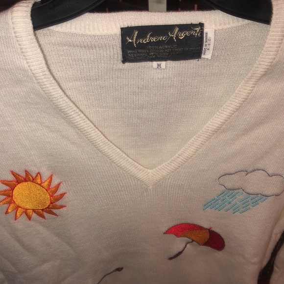 Andreno Argenti women’s golfer embroidered sweater medium - Picture 2 of 10